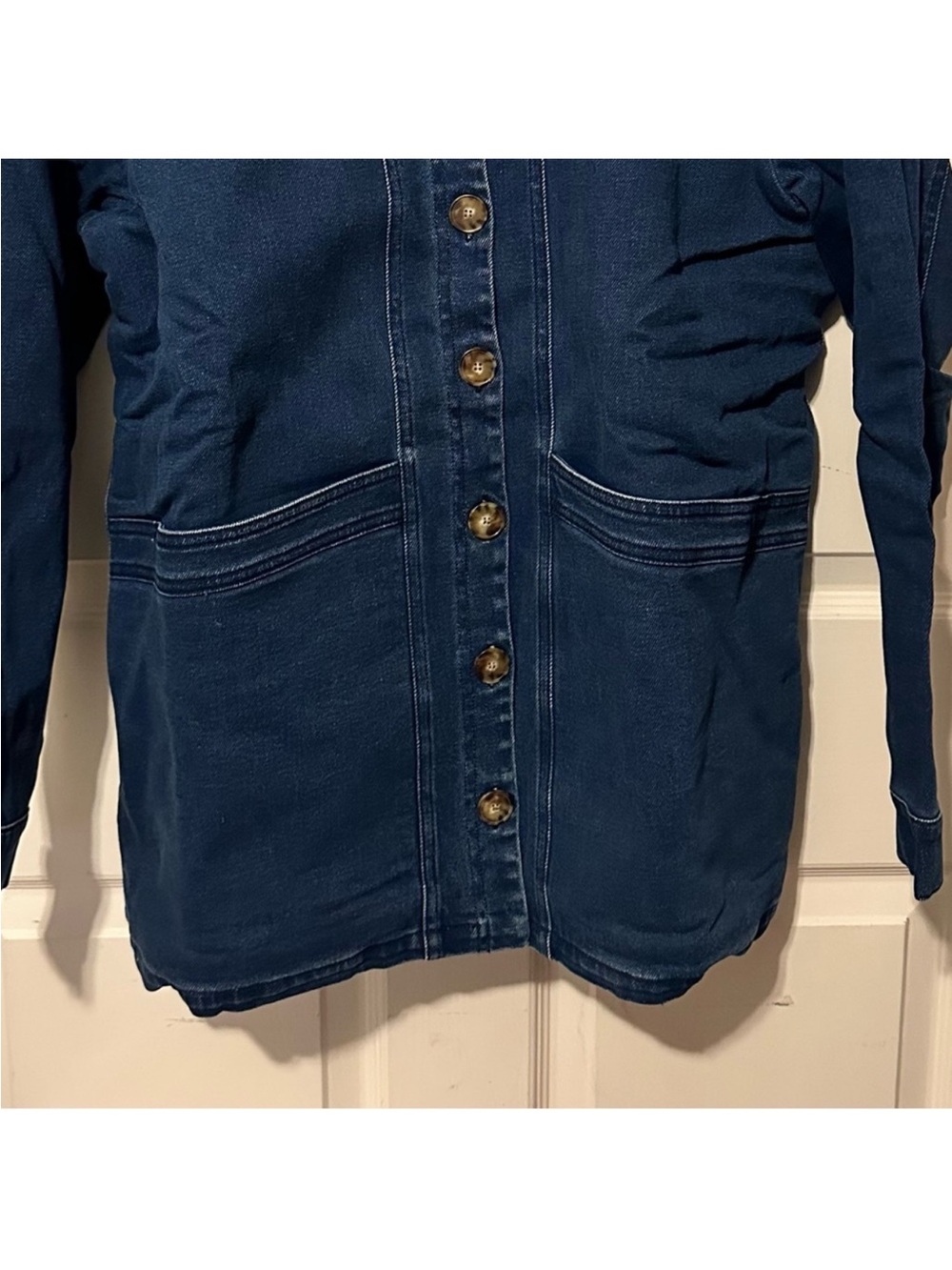 Sezane | Jacket | Will Jacket Indigo Faux Sheepskin Collar - Picture 8 of 14